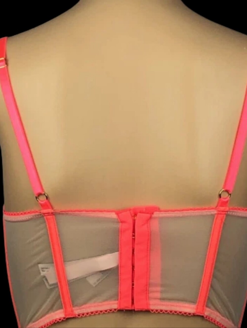 Victorias Secret DREAM ANGELS LIGHTLY LINED HEART EMBROIDERY CORSET BRA TOP  34D - Picture 5 of 10